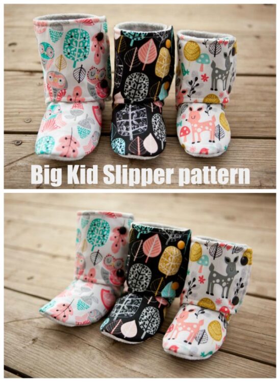 Big Kid Slipper pattern - Sew Modern Kids