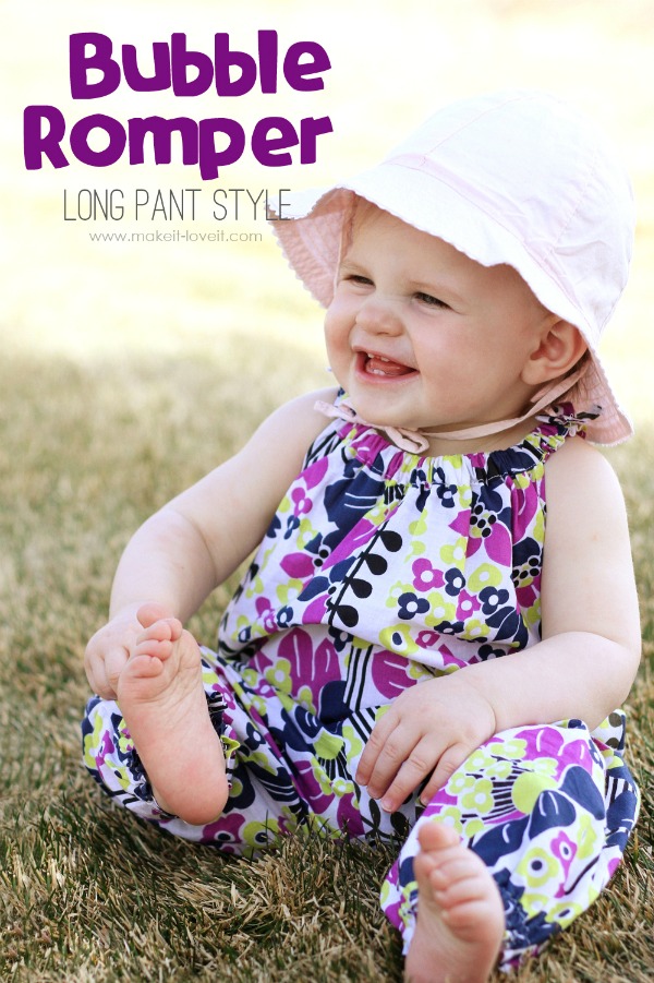 Bubble Romper for baby long pant style pattern