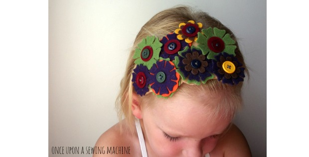 Easy DIY Floral Headband FREE sewing pattern