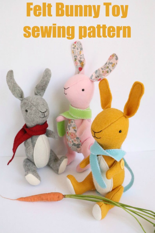 Felt Bunny Toy sewing pattern