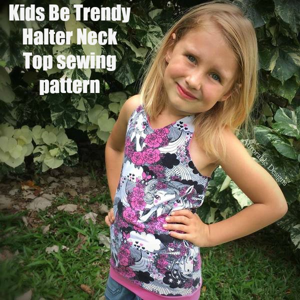 Kids Be Trendy Halter Neck Top sewing pattern