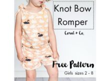 Knot Bow Romper Free pattern