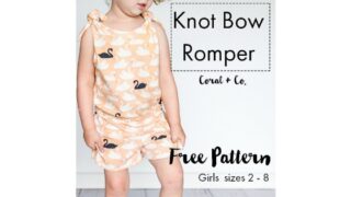 Knot Bow Romper FREE pattern for Toddlers & Girls (Sizes 2-8)