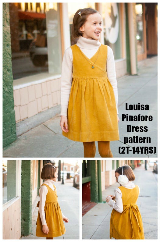 Louisa Pinafore Dress pattern (2T-14YRS)