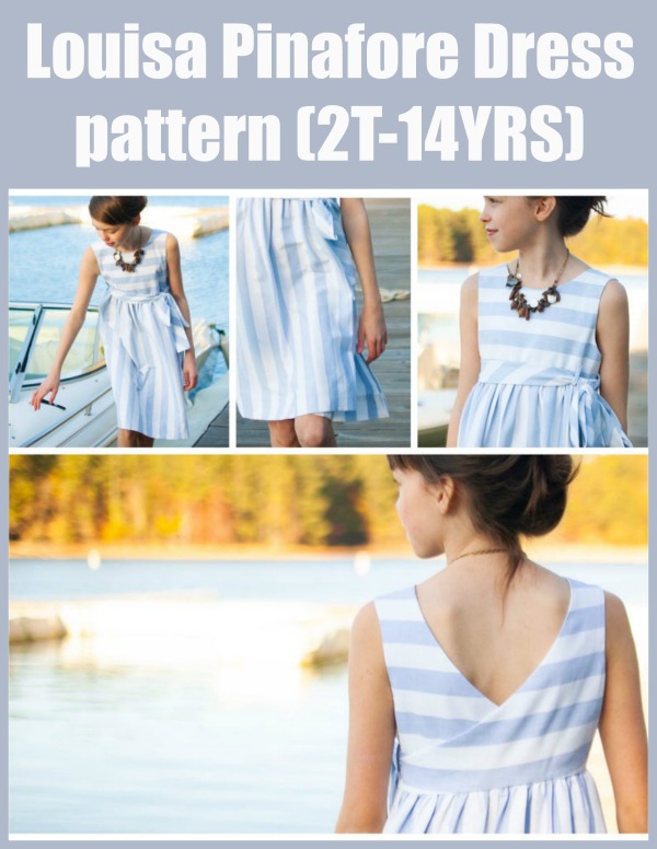 Louisa Pinafore Dress pattern (2T-14YRS)