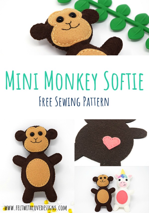 Free monkey cheap sewing pattern