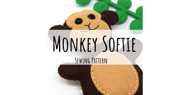 Mini Monkey Softie Toy Free Pattern & Tutorial.