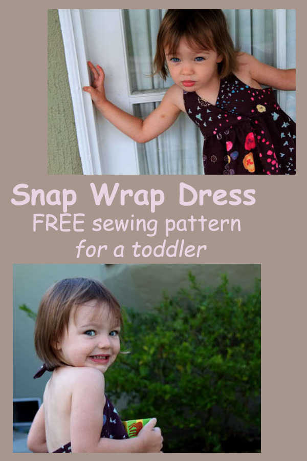 Snap Wrap Dress FREE sewing pattern for a toddler