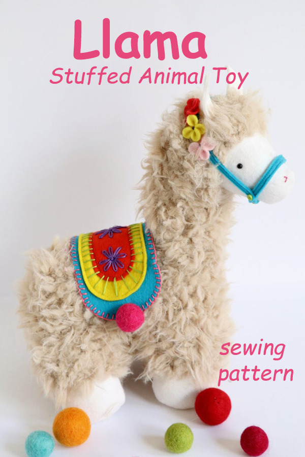 llama stuffed animal sewing pattern
