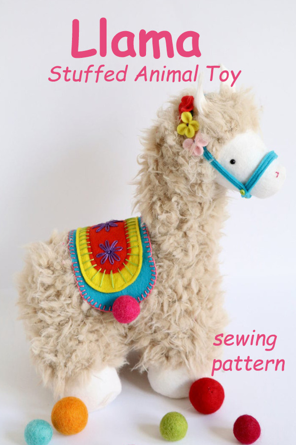 llama stuffed animal toy sewing pattern sew modern kids