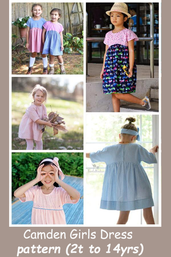 Camden Girls Dress pattern (2t to 14yrs)