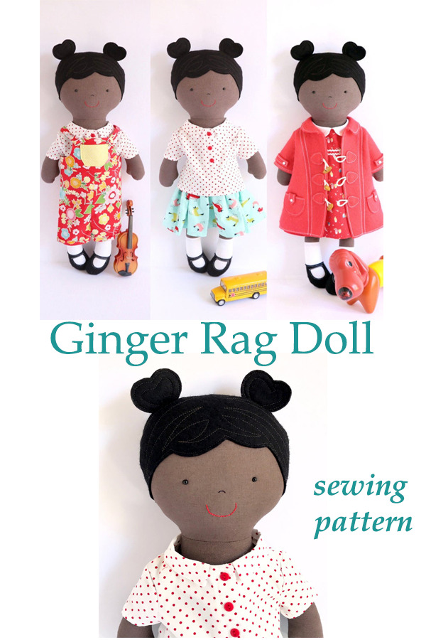 Ginger Rag Doll sewing pattern