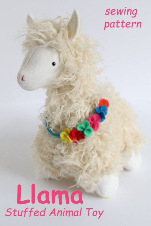 free stuffed llama sewing pattern