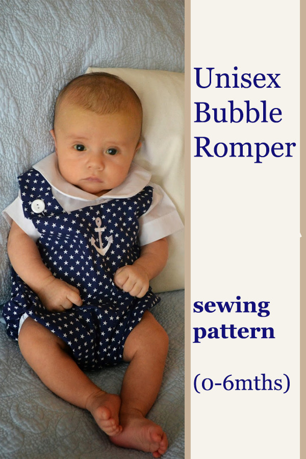 FREE Unisex Bubble Romper sewing pattern (0 6mths) Sew Modern Kids