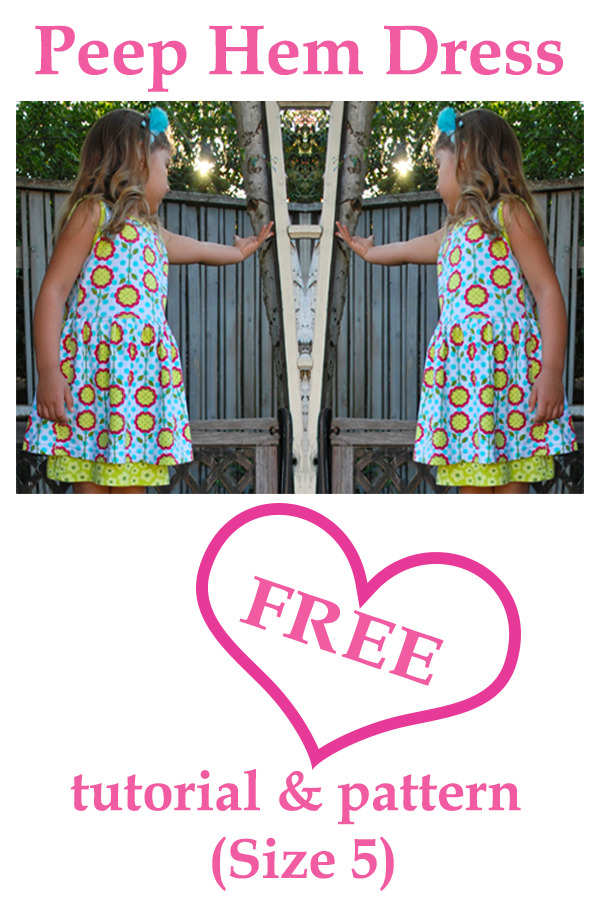 Peep Hem Dress FREE tutorial & pattern (Size 5)