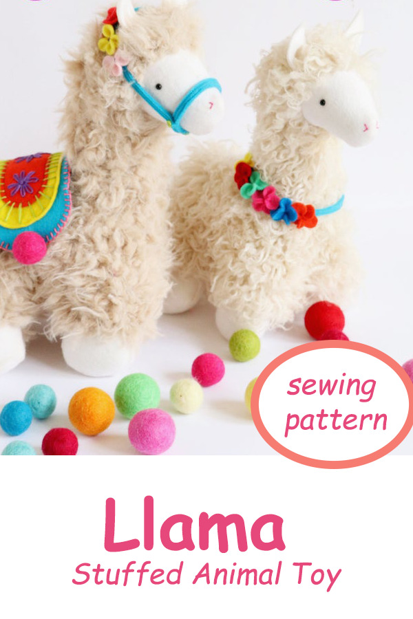 Llama Stuffed Animal Toy sewing pattern