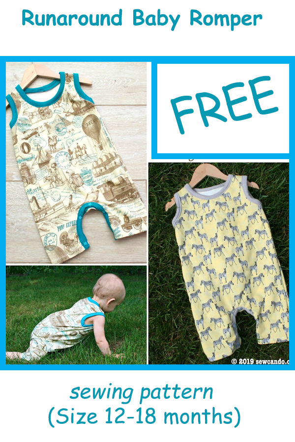 Free Runaround Baby Romper sewing pattern (Size 12-18 months)