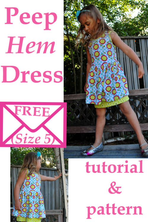 Peep Hem Dress FREE tutorial & pattern (Size 5) - Sew Modern Kids