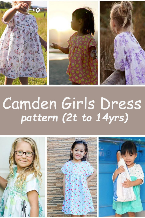 Camden Girls Dress pattern (2t to 14yrs)