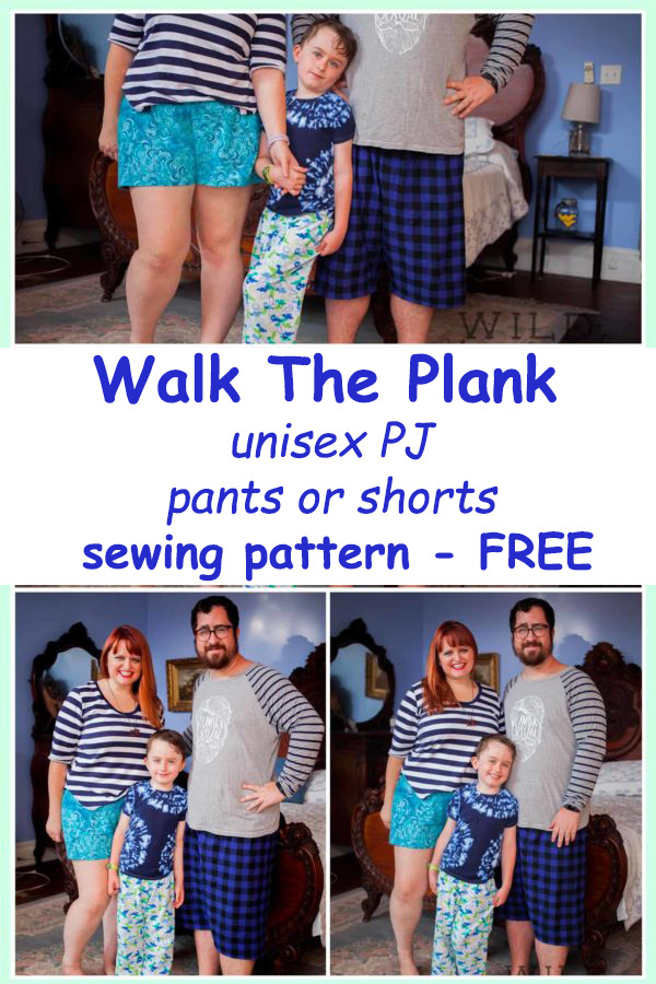 Walk the Plank PJ Bottoms- Adult Unisex - Patterns for Pirates