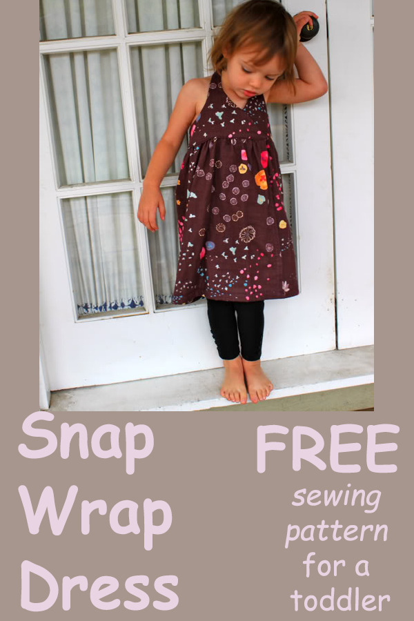 Snap Wrap Dress FREE sewing pattern for a toddler