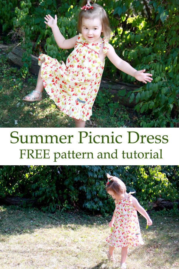 Summer Picnic Dress FREE pattern and tutorial (12mths-4yrs) - Sew ...