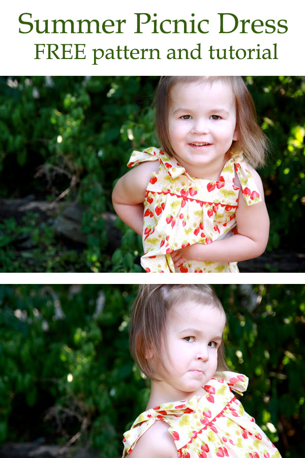 Summer Picnic Dress FREE pdf pattern and tutorial