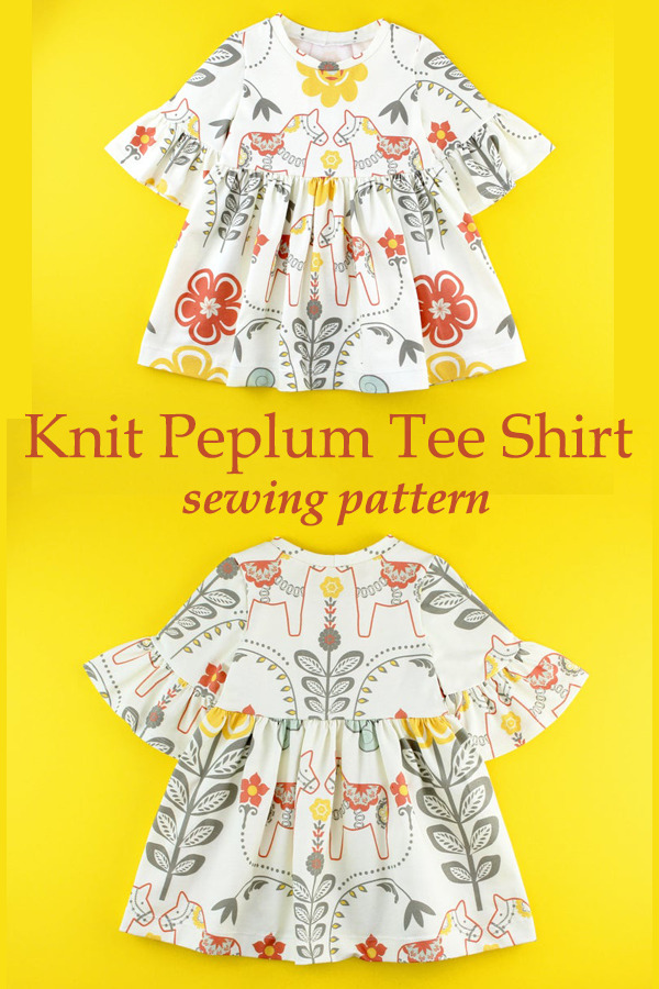 Knit Peplum Tee Shirt sewing pattern