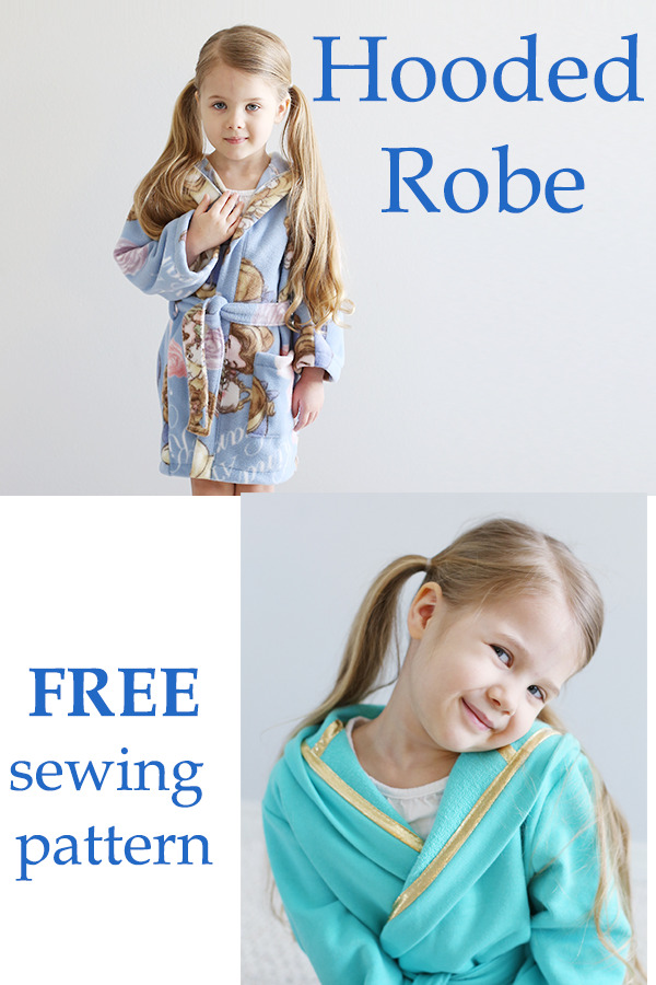 Hooded Robe free sewing pattern