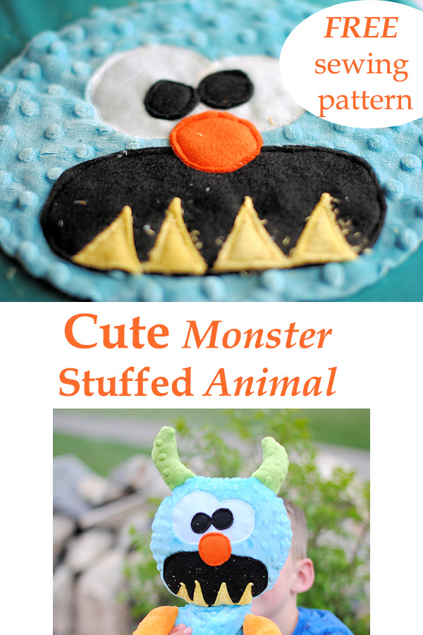 Cute Monster Stuffed Animal FREE sewing pattern Sew Modern Kids