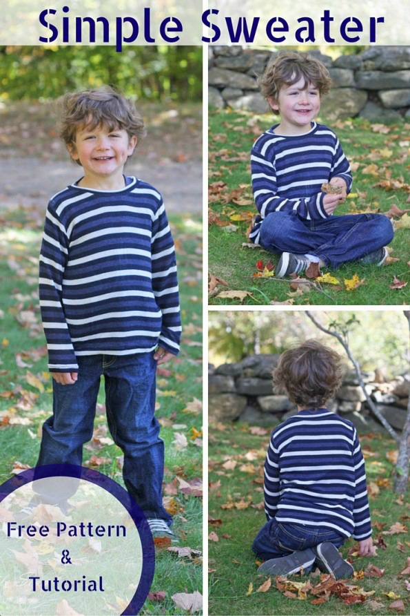 Boys Sweater FREE sewing pattern for 18 months, size 4 & size 6