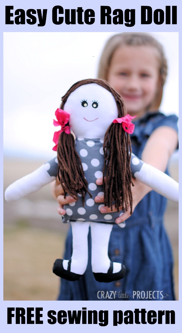 Easy Cute Rag Doll FREE sewing pattern