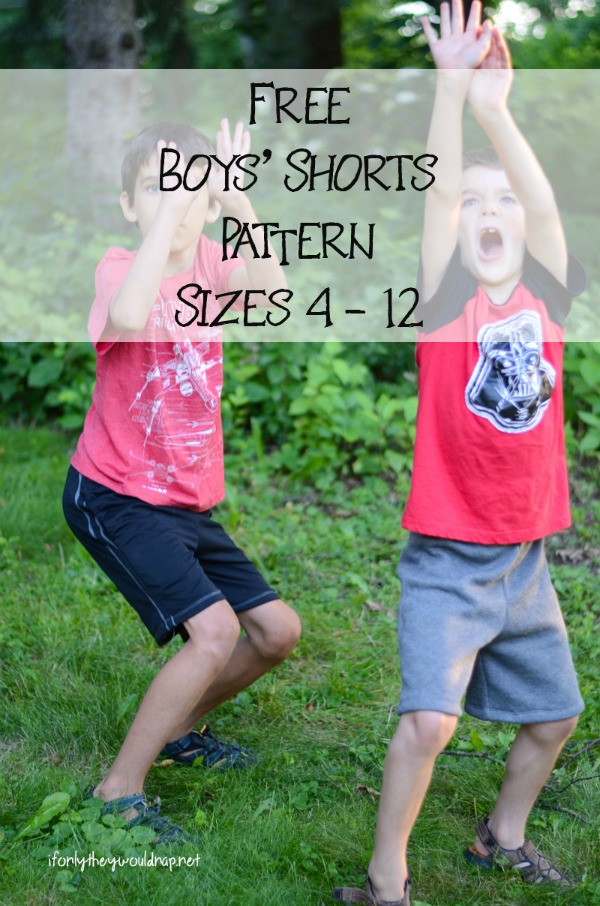 FREE Summer Breezy Boys Shorts sewing pattern (Sz 4-12)