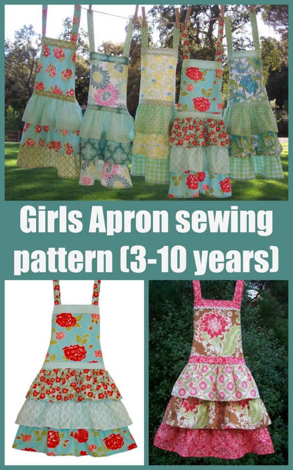 Girls Apron sewing pattern (3-10 years).