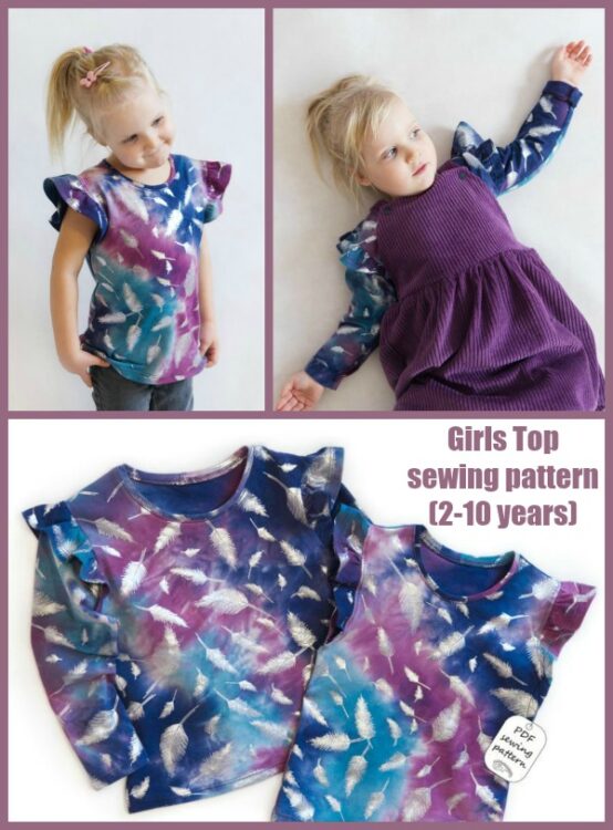 Girls Top sewing pattern (2-10 years) - Sew Modern Kids