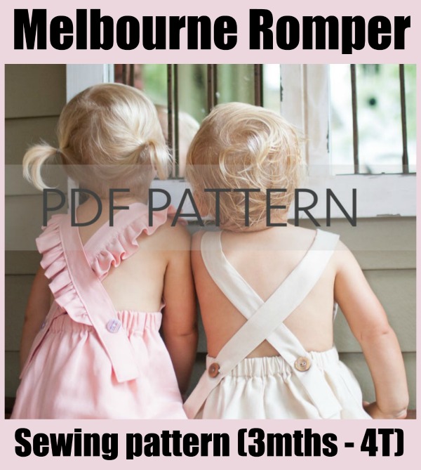 Melbourne Romper sewing pattern (3mths - 4T)