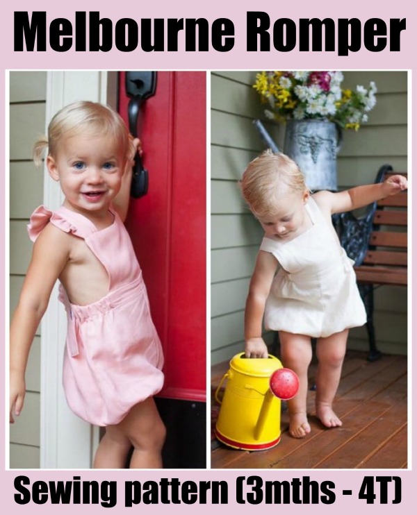 Melbourne Romper sewing pattern (3mths - 4T)