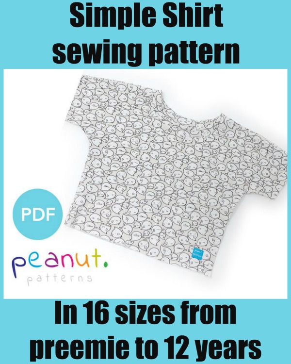 Simple Shirt sewing pattern (Preemie to 12 years)