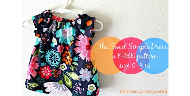 The Sweet Simple Dress FREE sewing pattern (0-3 months)