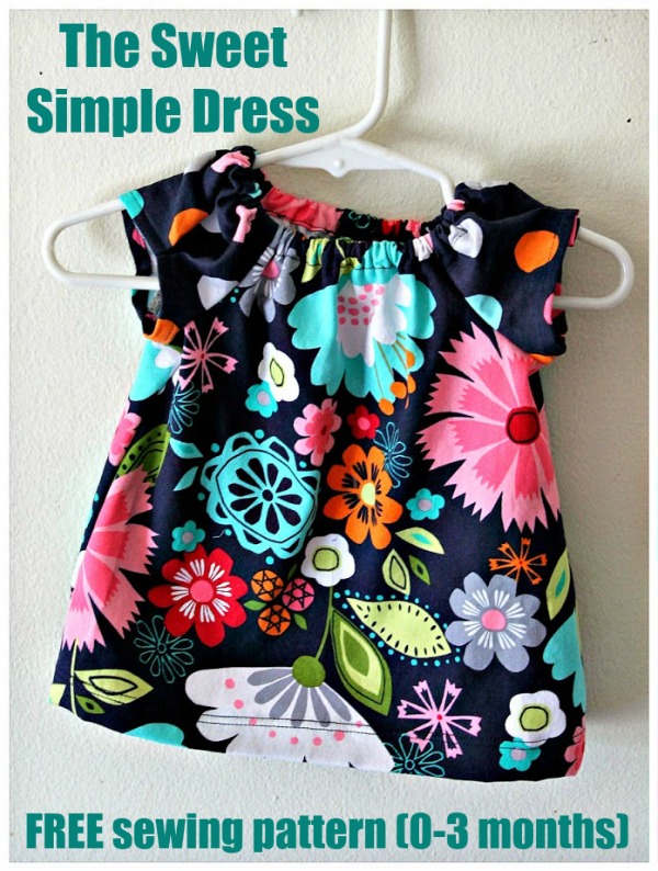 The Sweet Simple Dress FREE sewing pattern (0-3 months)