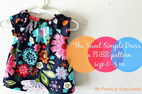 The Sweet Simple Dress FREE sewing pattern (0-3 months)