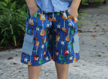 Boys Classically Cool Cargo Shorts sewing pattern (3m - 8y)