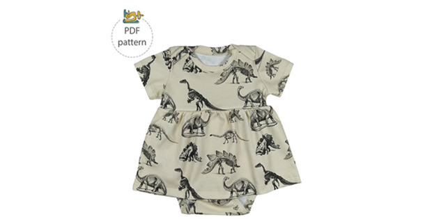 Baby Girl Onesie Dress pattern (Newborn-3yrs)