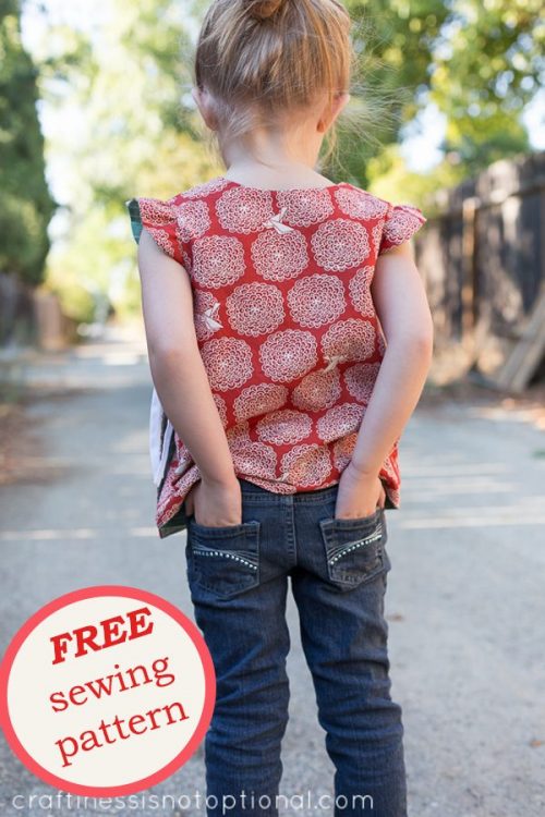 FREE Girls Reversible Wrap Top sewing pattern (12mths-5T) - Sew Modern Kids