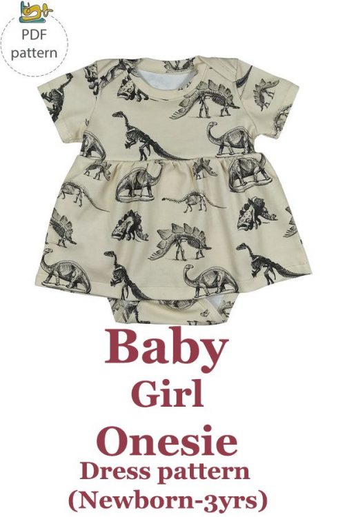 Baby Girl Onesie Dress pattern (Newborn3yrs) Sew Modern Kids