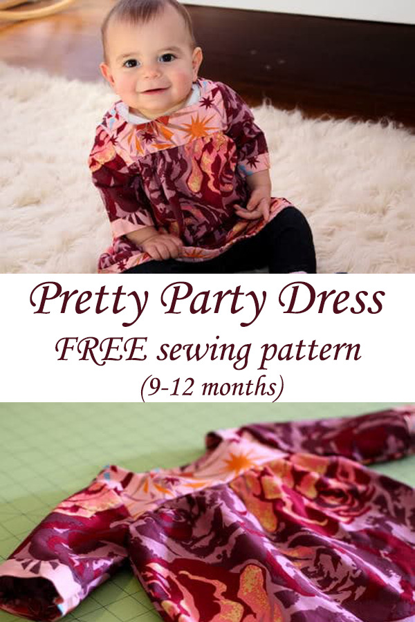 Pretty Party Dress FREE sewing pattern (9-12 months)