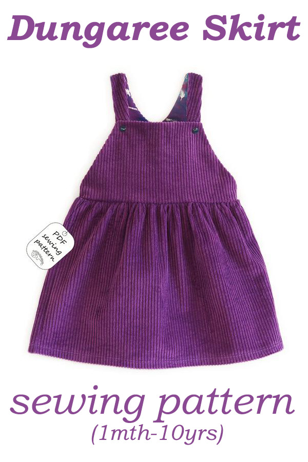 Dungaree Skirt sewing pattern (1mth-10yrs)