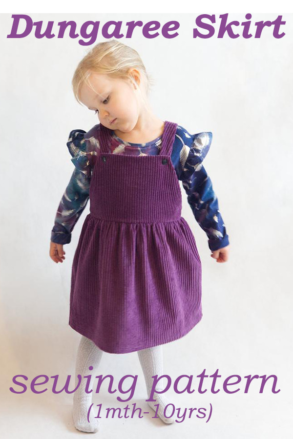 Dungaree Skirt sewing pattern (1mth-10yrs)