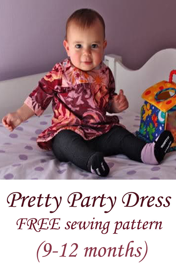 Pretty Party Dress FREE sewing pattern (9-12 months)