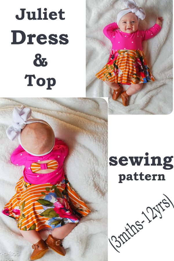 Juliet Dress & Top pattern (3mths-12yrs)